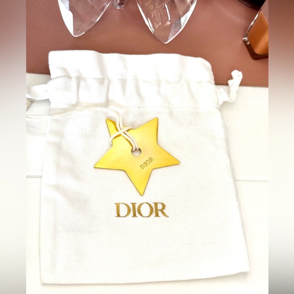 Christian Dior Gold Star / Heart Ornament Limited Edition w Dust Bag